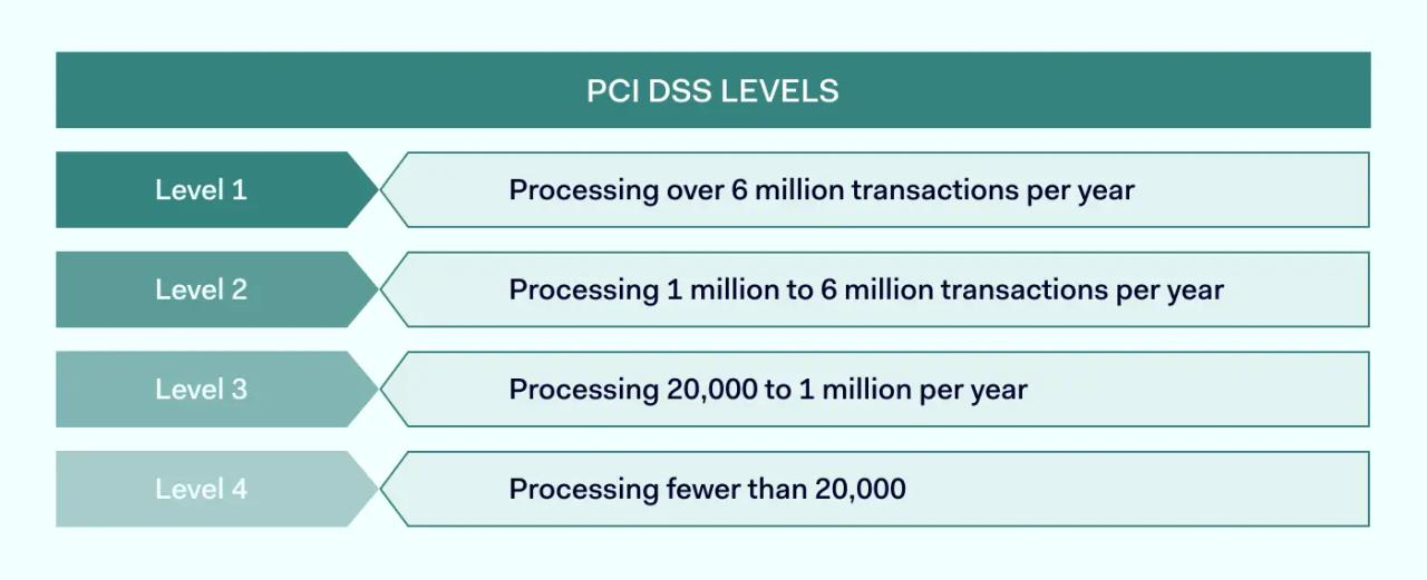 PCI DSS transacation level